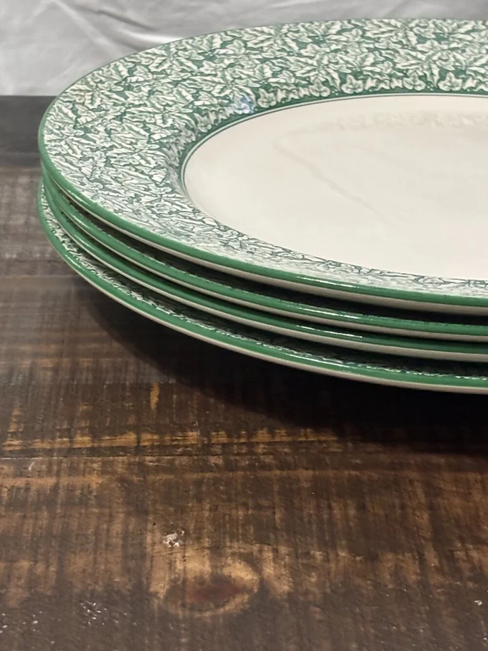 Spode Holly Tree Chargers - Pair 1 of 2